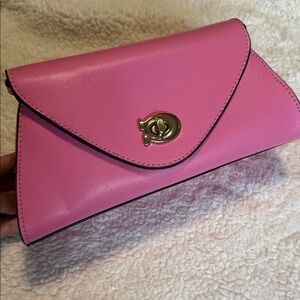 CHANEL Fuchsia Leather Wristlet